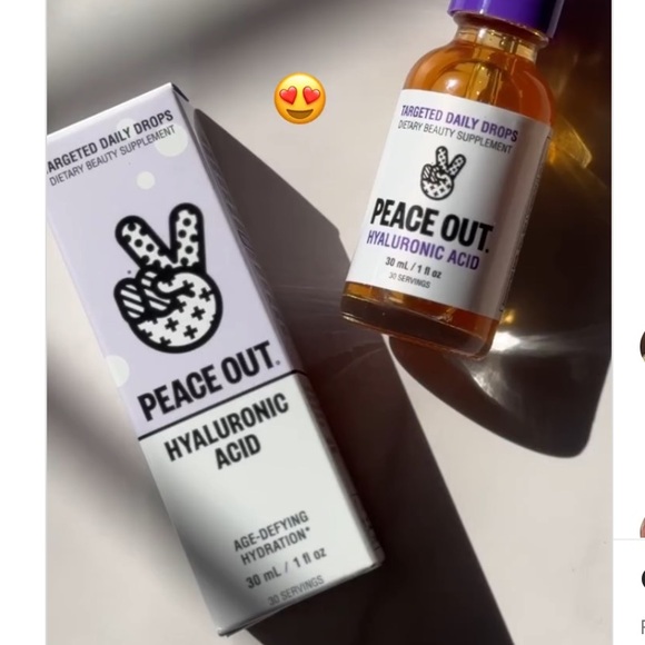 Peace Out Other - ✌🏽Peace Out Hyaluronic Acid Daily Drops NEW 1oz. Age Defying Acne Serum